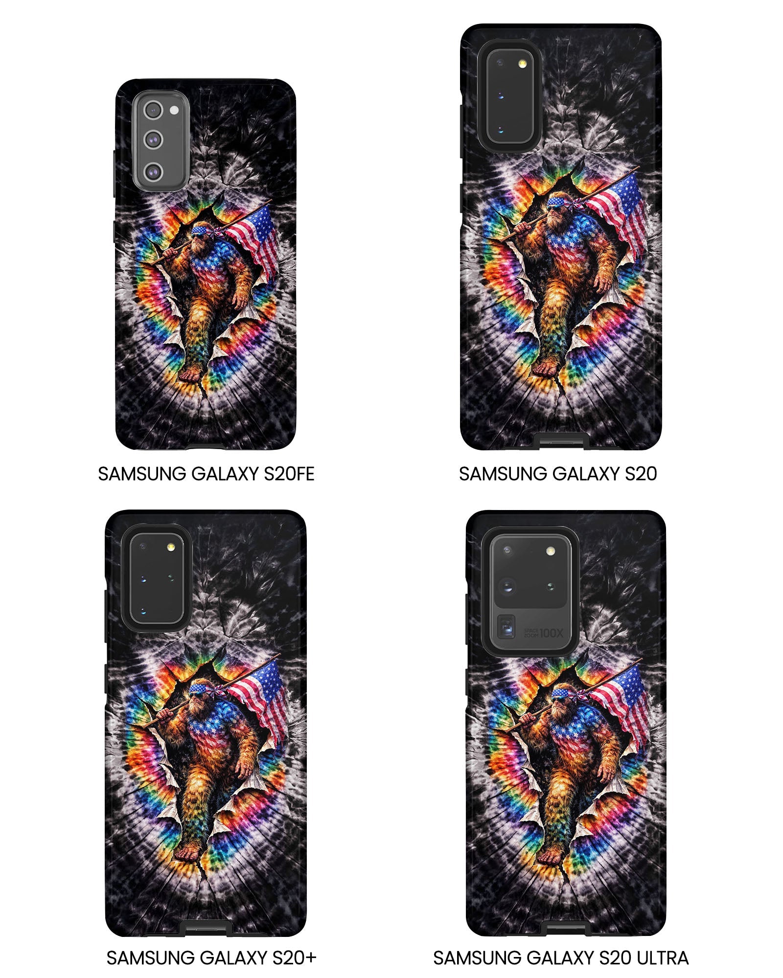 BIGFOOT WITH FLAG SWIRL  PHONE CASE  - TLTW1905264