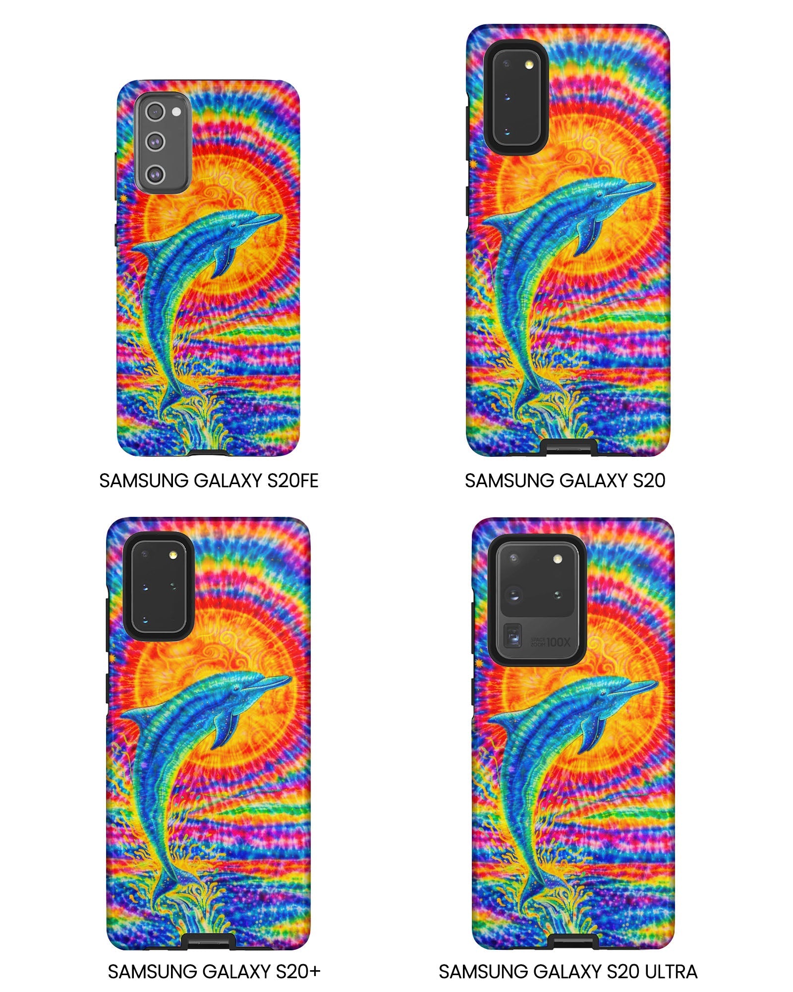 DOLPHIN SUN COLORFUL SWIRL  PHONE CASE  - TLTW2205261