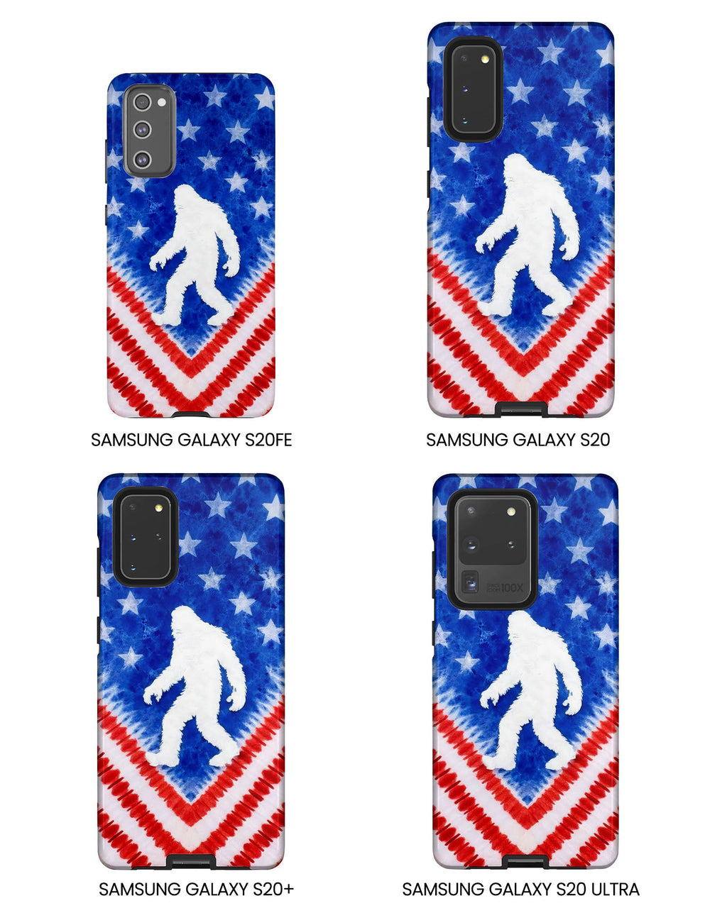 BIGFOOT FLAG RED WHITE & BLUE SWIRL PHONE CASE  - TLTW2105265