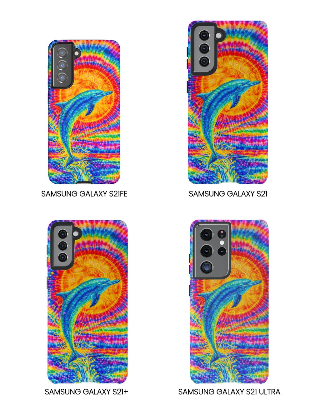 DOLPHIN SUN COLORFUL SWIRL  PHONE CASE  - TLTW2205261