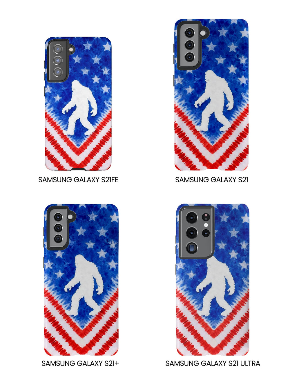 BIGFOOT FLAG RED WHITE & BLUE SWIRL PHONE CASE  - TLTW2105265