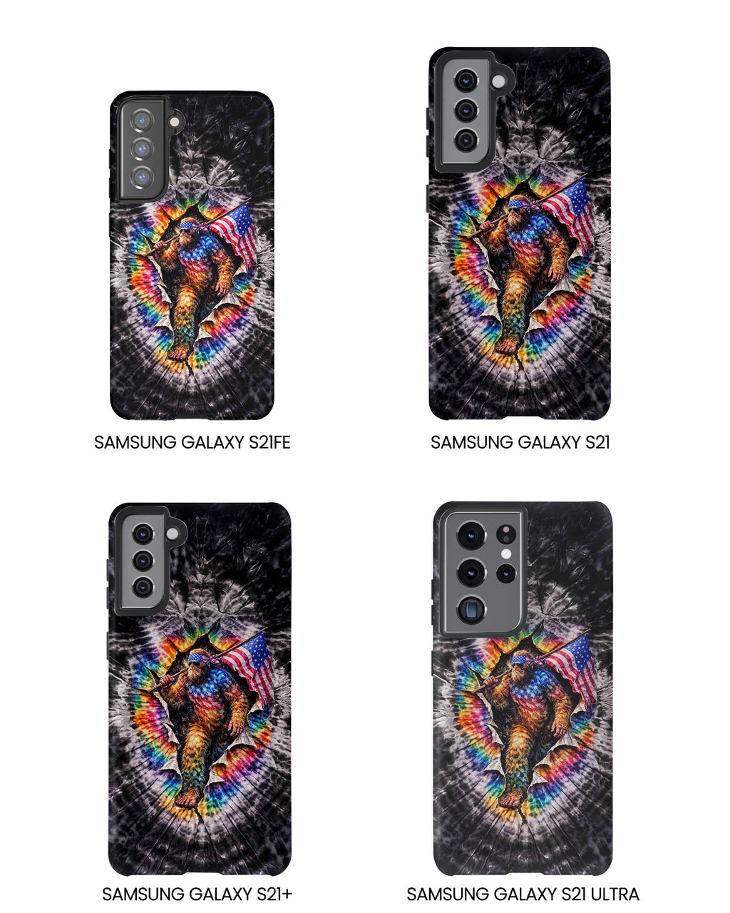 BIGFOOT WITH FLAG SWIRL  PHONE CASE  - TLTW1905264