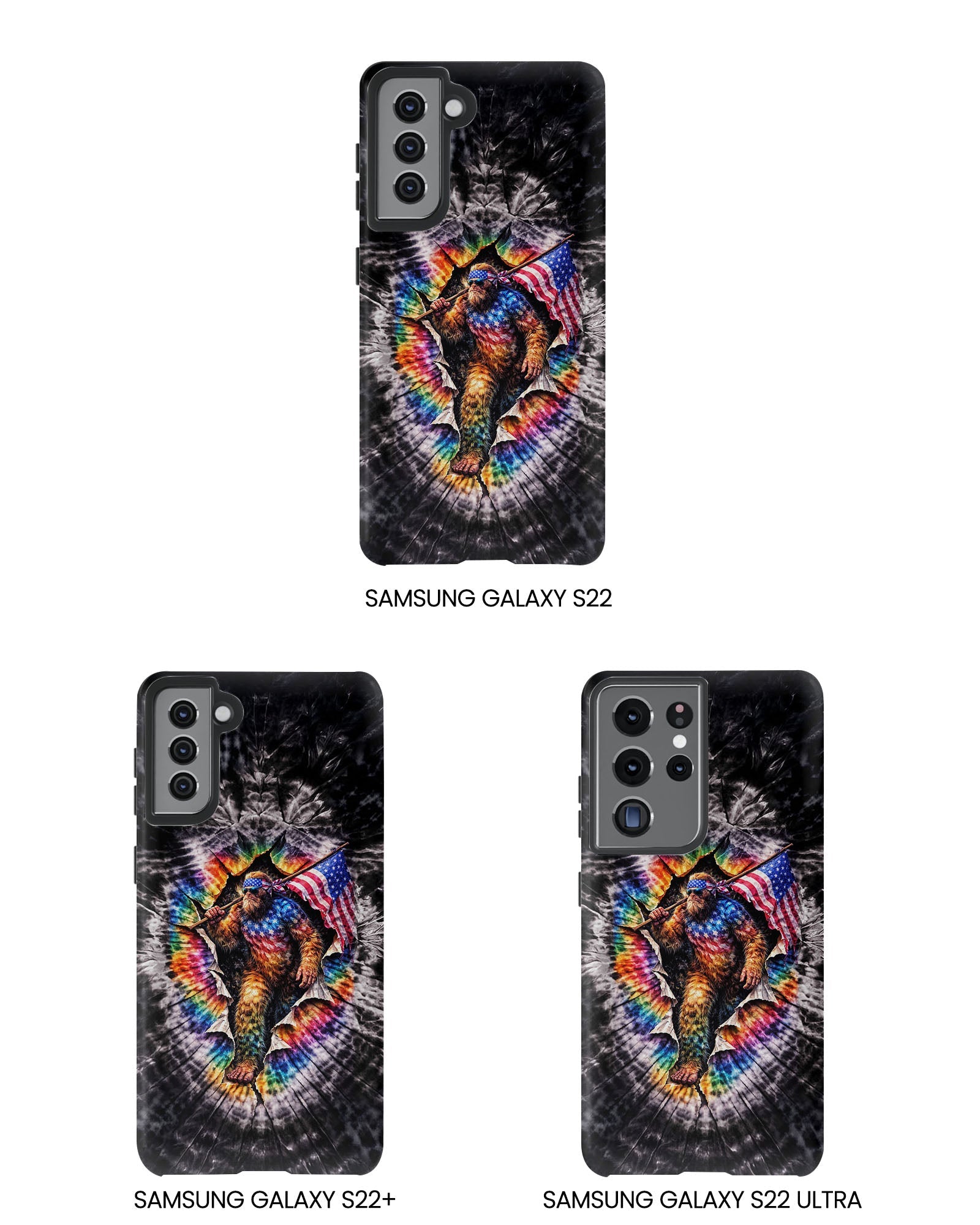 BIGFOOT WITH FLAG SWIRL  PHONE CASE  - TLTW1905264