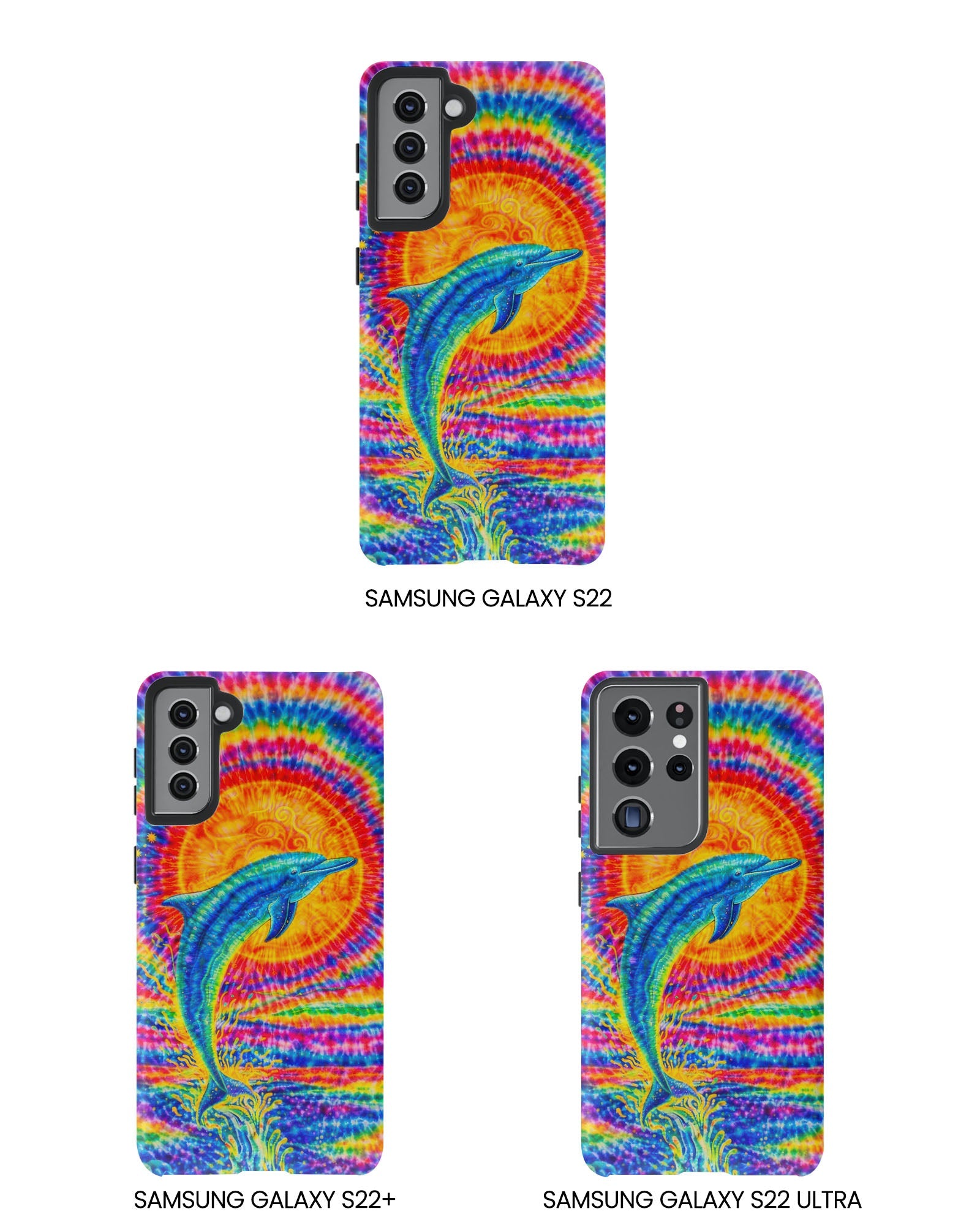 DOLPHIN SUN COLORFUL SWIRL  PHONE CASE  - TLTW2205261