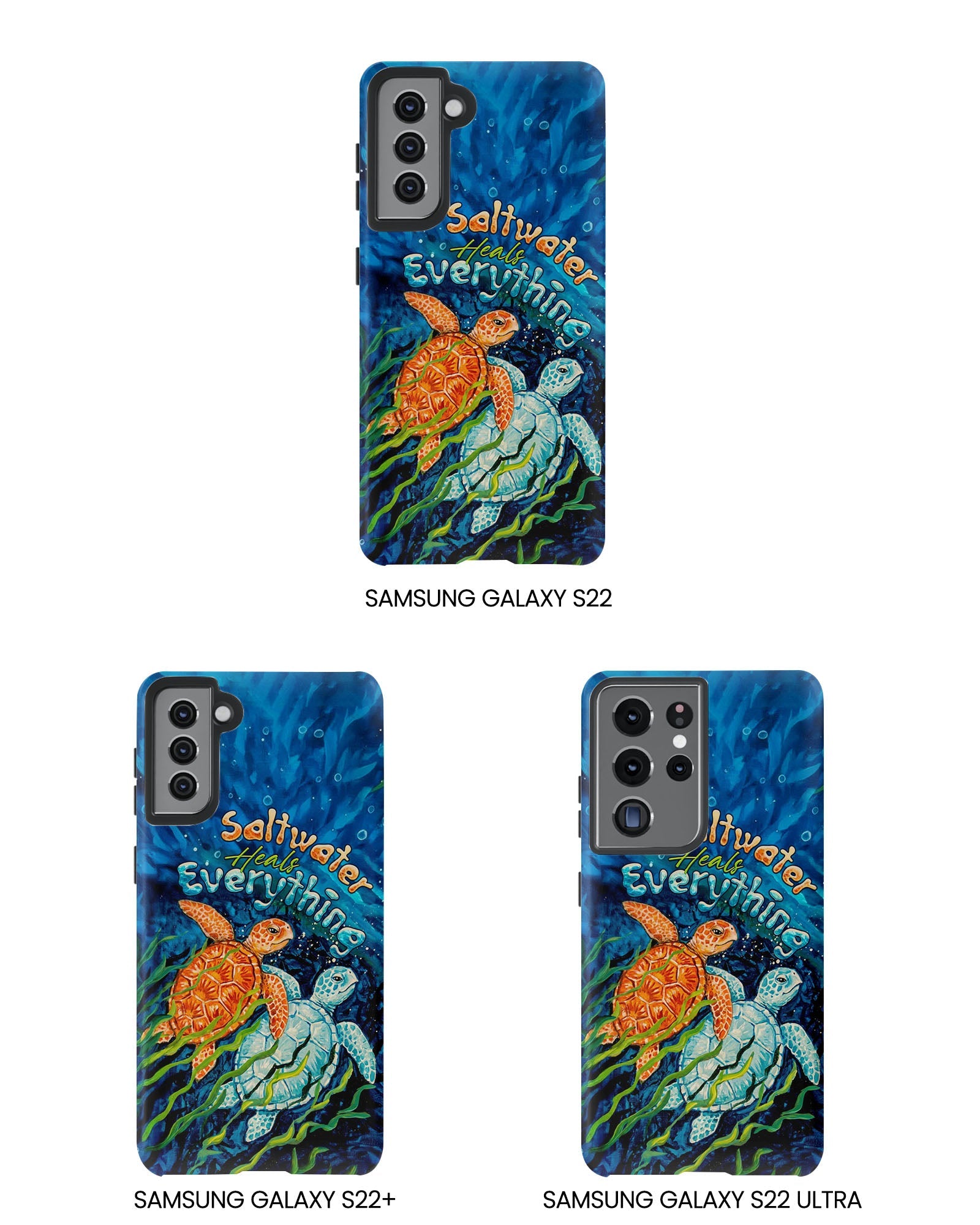 SALTWATER HEALS EVERYTHING TURTLE  PHONE CASE  - TLTW2005264