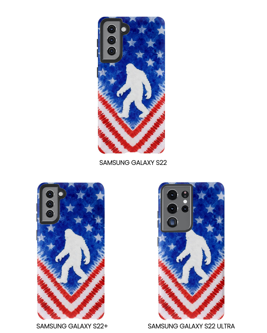 BIGFOOT FLAG RED WHITE & BLUE SWIRL PHONE CASE  - TLTW2105265
