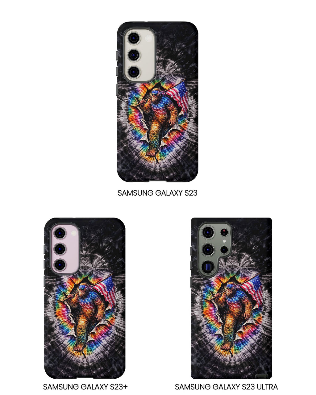 BIGFOOT WITH FLAG SWIRL  PHONE CASE  - TLTW1905264