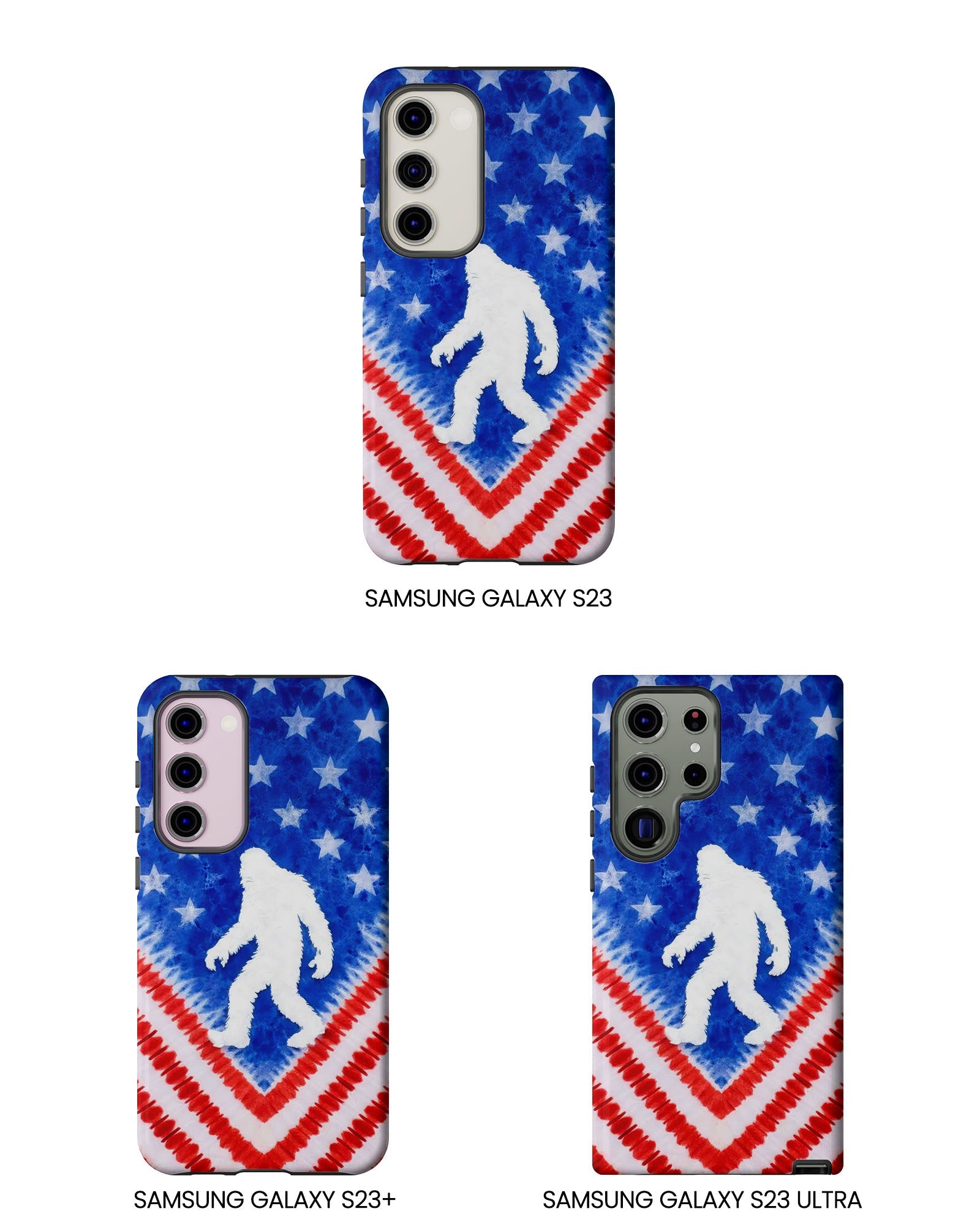 BIGFOOT FLAG RED WHITE & BLUE SWIRL PHONE CASE  - TLTW2105265