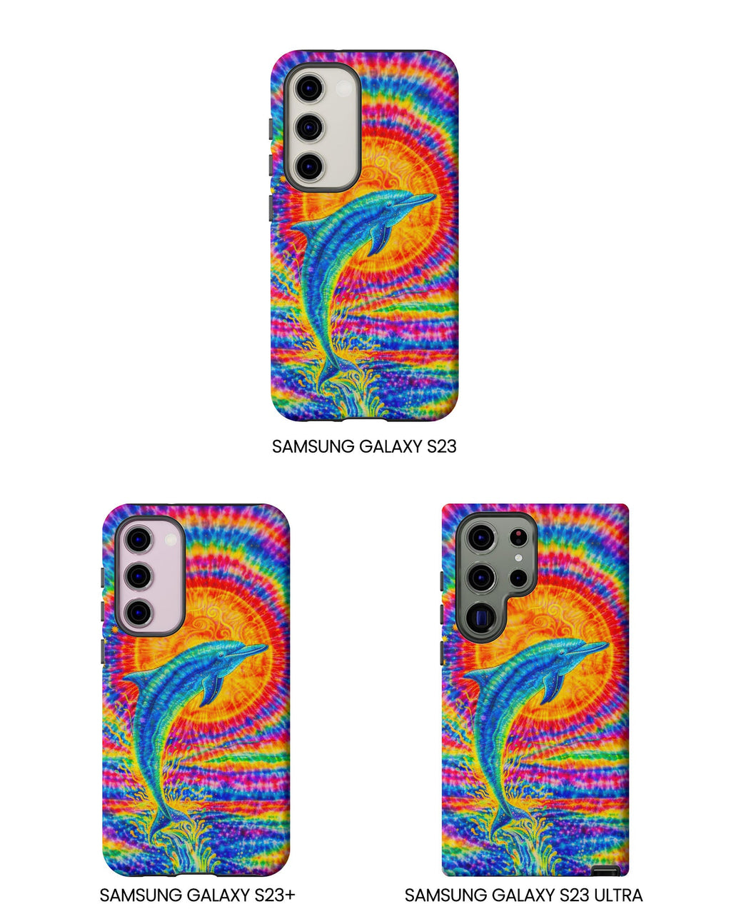 DOLPHIN SUN COLORFUL SWIRL  PHONE CASE  - TLTW2205261