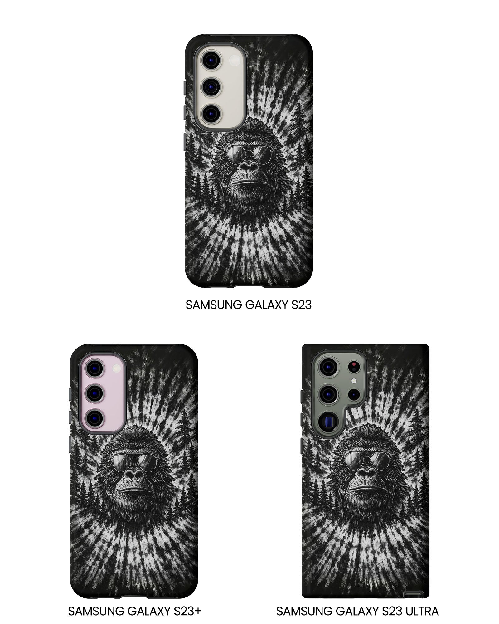 BIGFOOT BLACK & WHITE SWIRL  PHONE CASE  - TLTW2205262