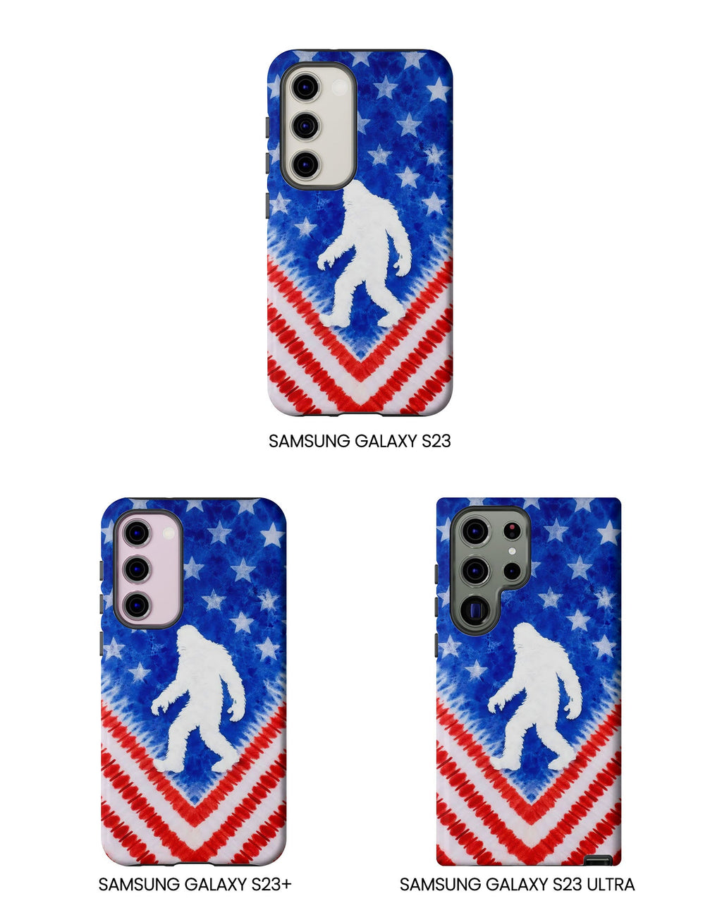 BIGFOOT FLAG RED WHITE & BLUE SWIRL PHONE CASE  - TLTW2105265