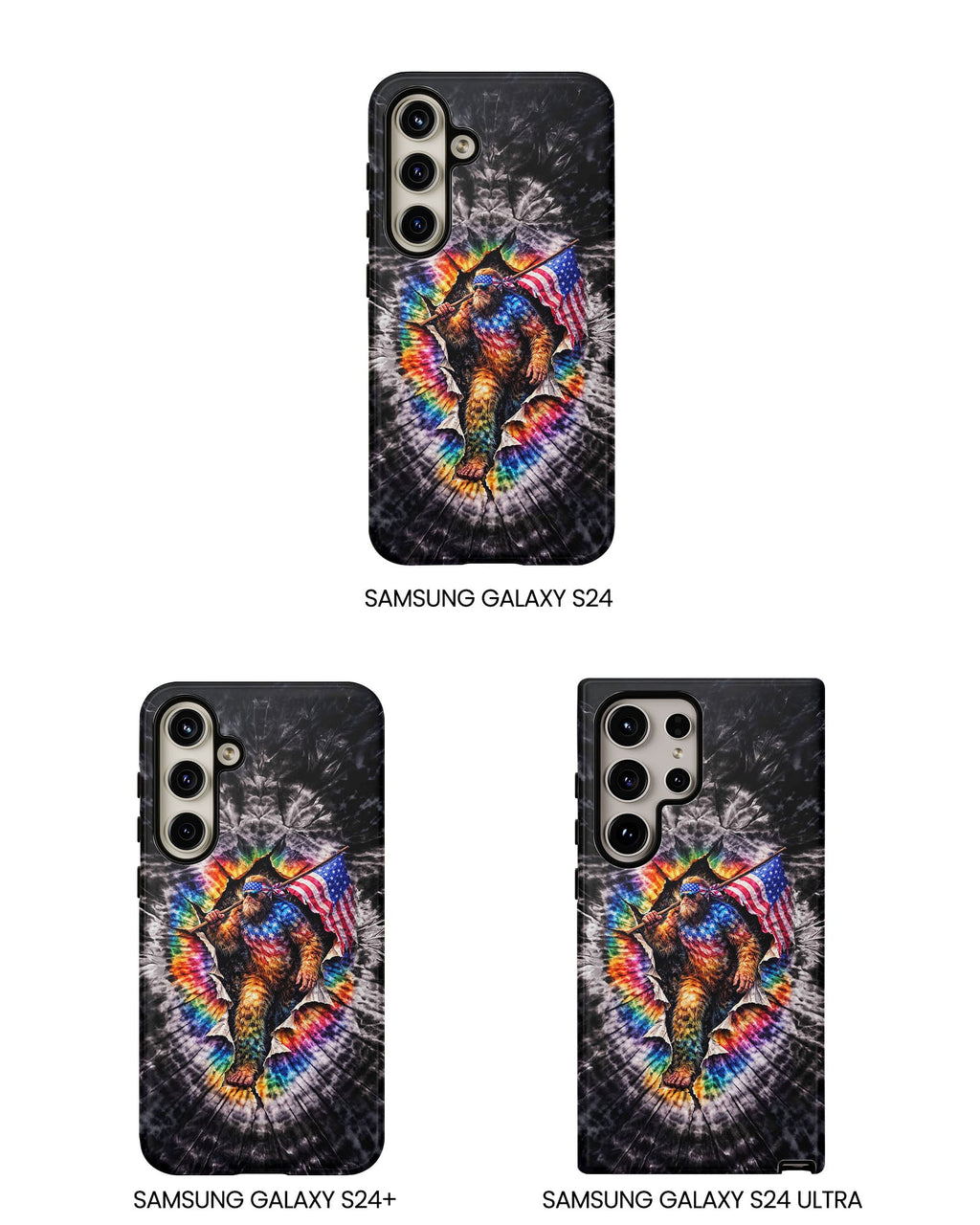 BIGFOOT WITH FLAG SWIRL  PHONE CASE  - TLTW1905264