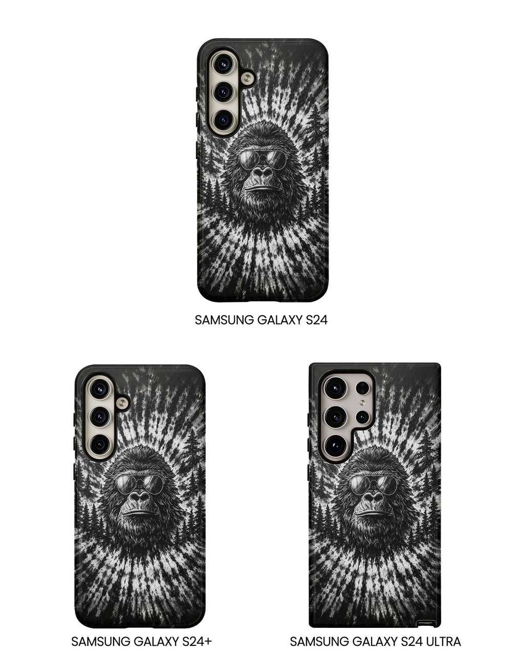BIGFOOT BLACK & WHITE SWIRL  PHONE CASE  - TLTW2205262