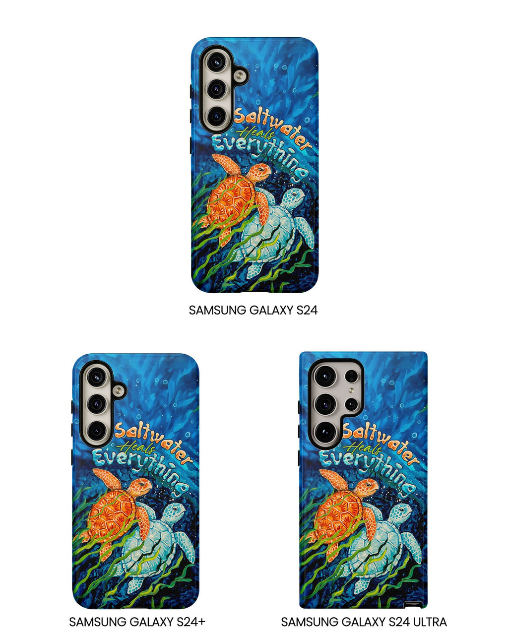 SALTWATER HEALS EVERYTHING TURTLE  PHONE CASE  - TLTW2005264