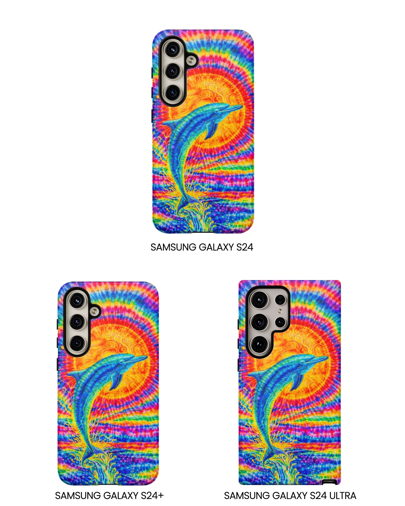 DOLPHIN SUN COLORFUL SWIRL  PHONE CASE  - TLTW2205261