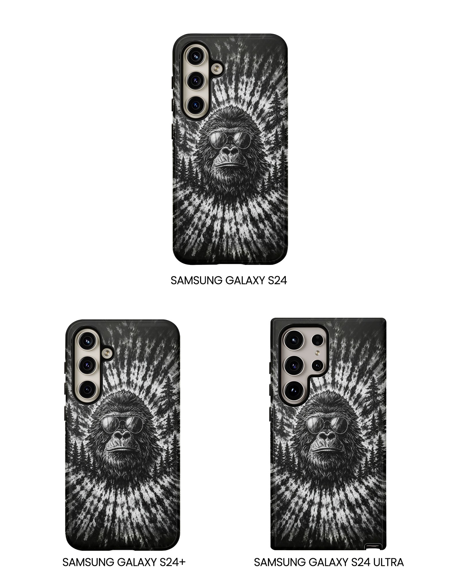 BIGFOOT BLACK & WHITE SWIRL  PHONE CASE  - TLTW2205262