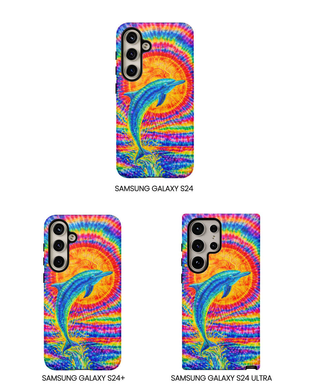 DOLPHIN SUN COLORFUL SWIRL  PHONE CASE  - TLTW2205261