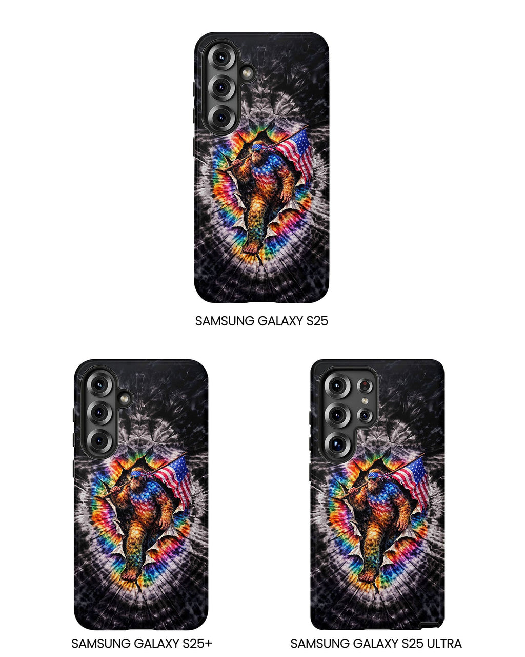 BIGFOOT WITH FLAG SWIRL  PHONE CASE  - TLTW1905264