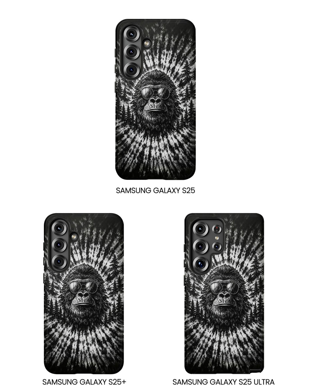 BIGFOOT BLACK & WHITE SWIRL  PHONE CASE  - TLTW2205262