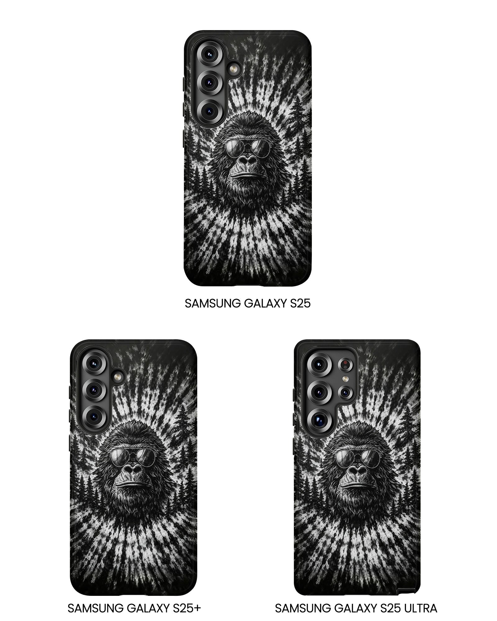 BIGFOOT BLACK & WHITE SWIRL  PHONE CASE  - TLTW2205262