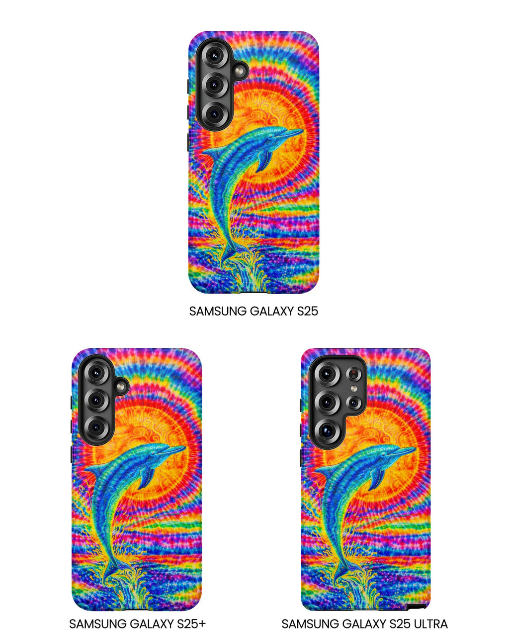 DOLPHIN SUN COLORFUL SWIRL  PHONE CASE  - TLTW2205261