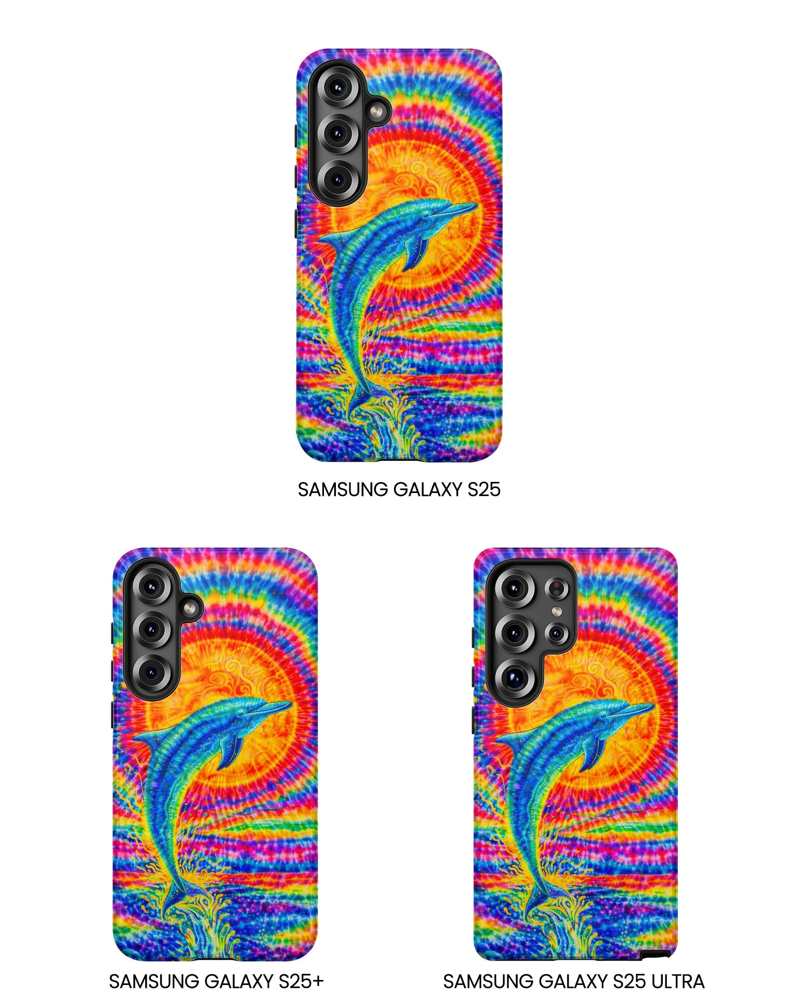 DOLPHIN SUN COLORFUL SWIRL  PHONE CASE  - TLTW2205261