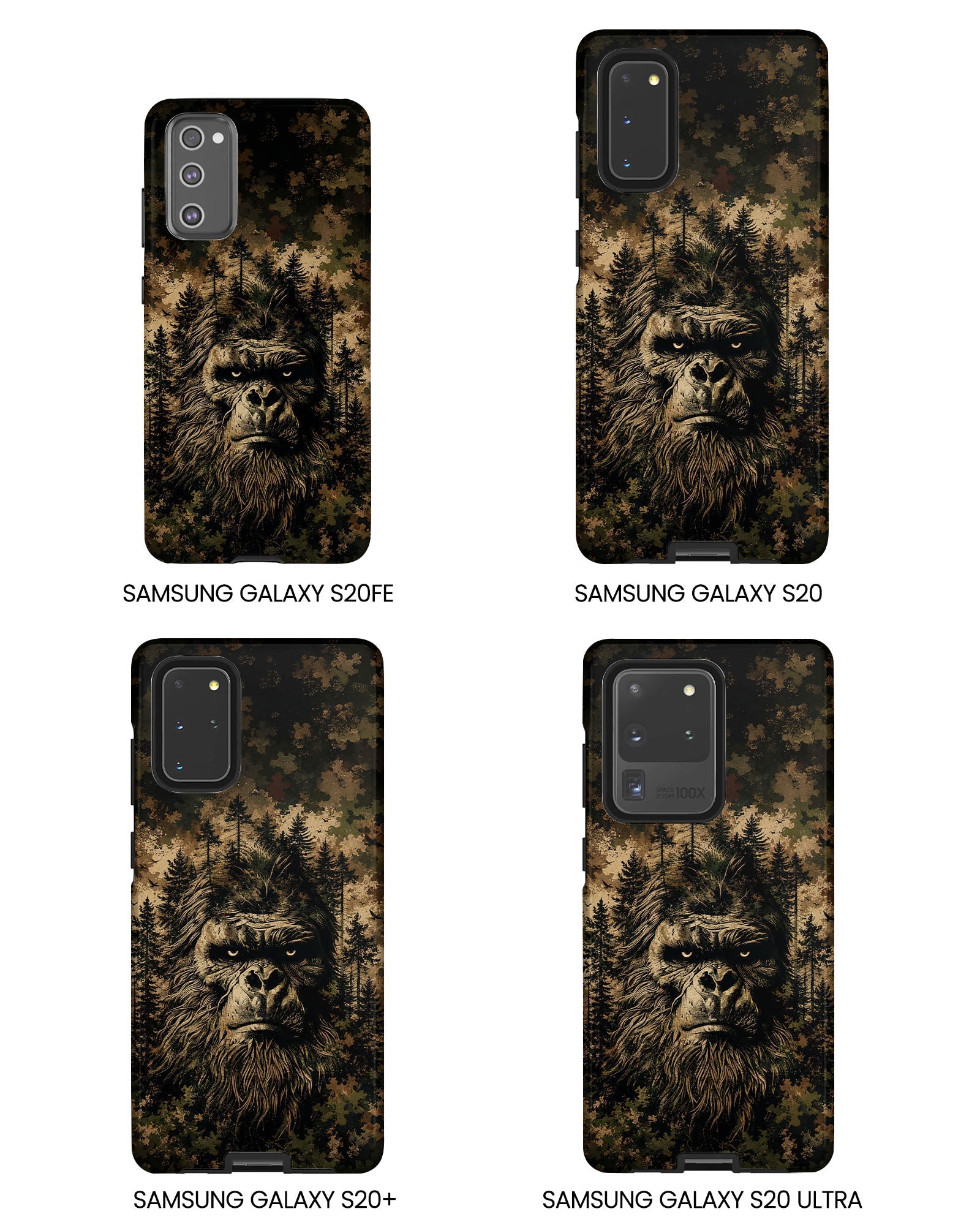 BIGFOOT IN THE FOREST CAMOUFLAGE PHONE CASE  - TLNT2105264