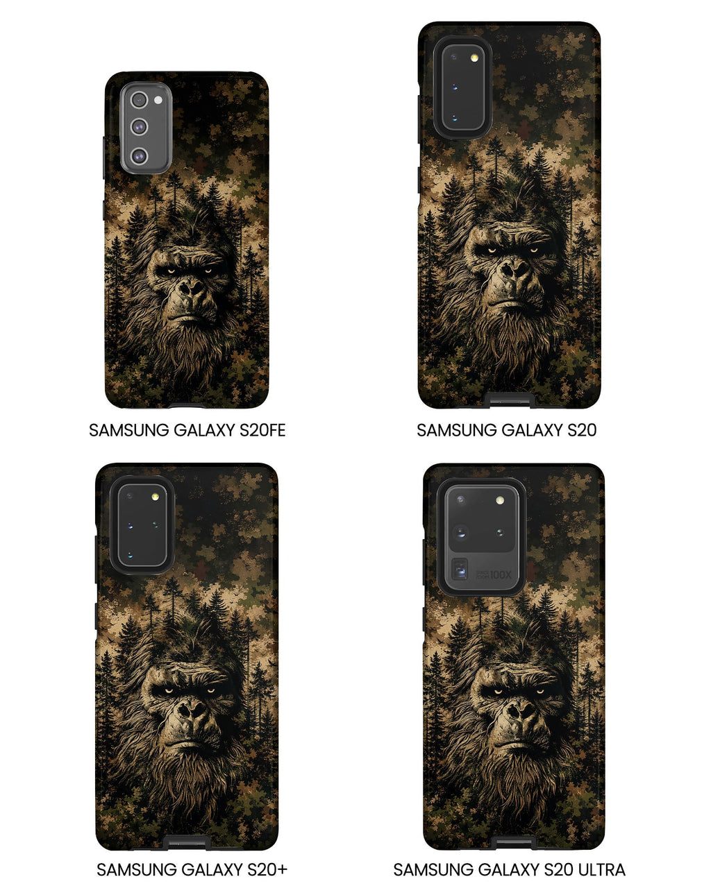 BIGFOOT IN THE FOREST CAMOUFLAGE PHONE CASE  - TLNT2105264
