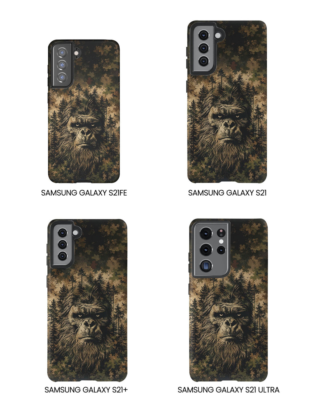 BIGFOOT IN THE FOREST CAMOUFLAGE PHONE CASE  - TLNT2105264