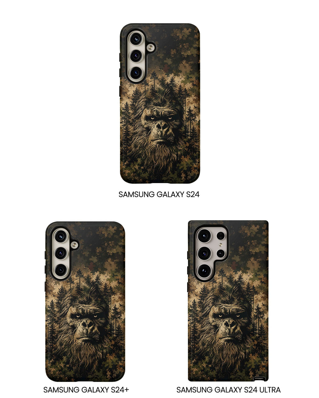 BIGFOOT IN THE FOREST CAMOUFLAGE PHONE CASE  - TLNT2105264