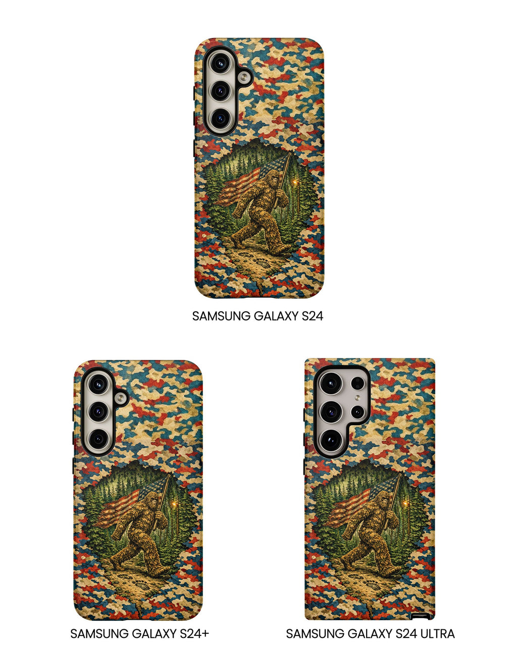 BIGFOOT WITH FLAG CAMOUFLAGE PHONE CASE  - TLNT1305261