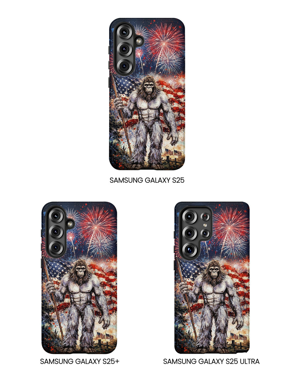 BIGFOOT FIREWORK STARS AND STRIPES PHONE CASE  - TLNO1905262