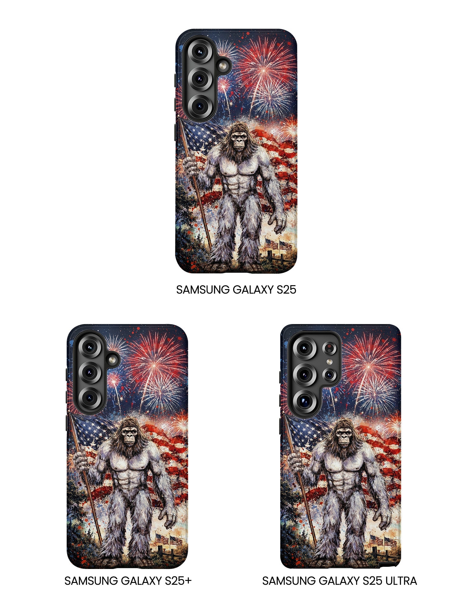 BIGFOOT FIREWORK STARS AND STRIPES PHONE CASE  - TLNO1905262