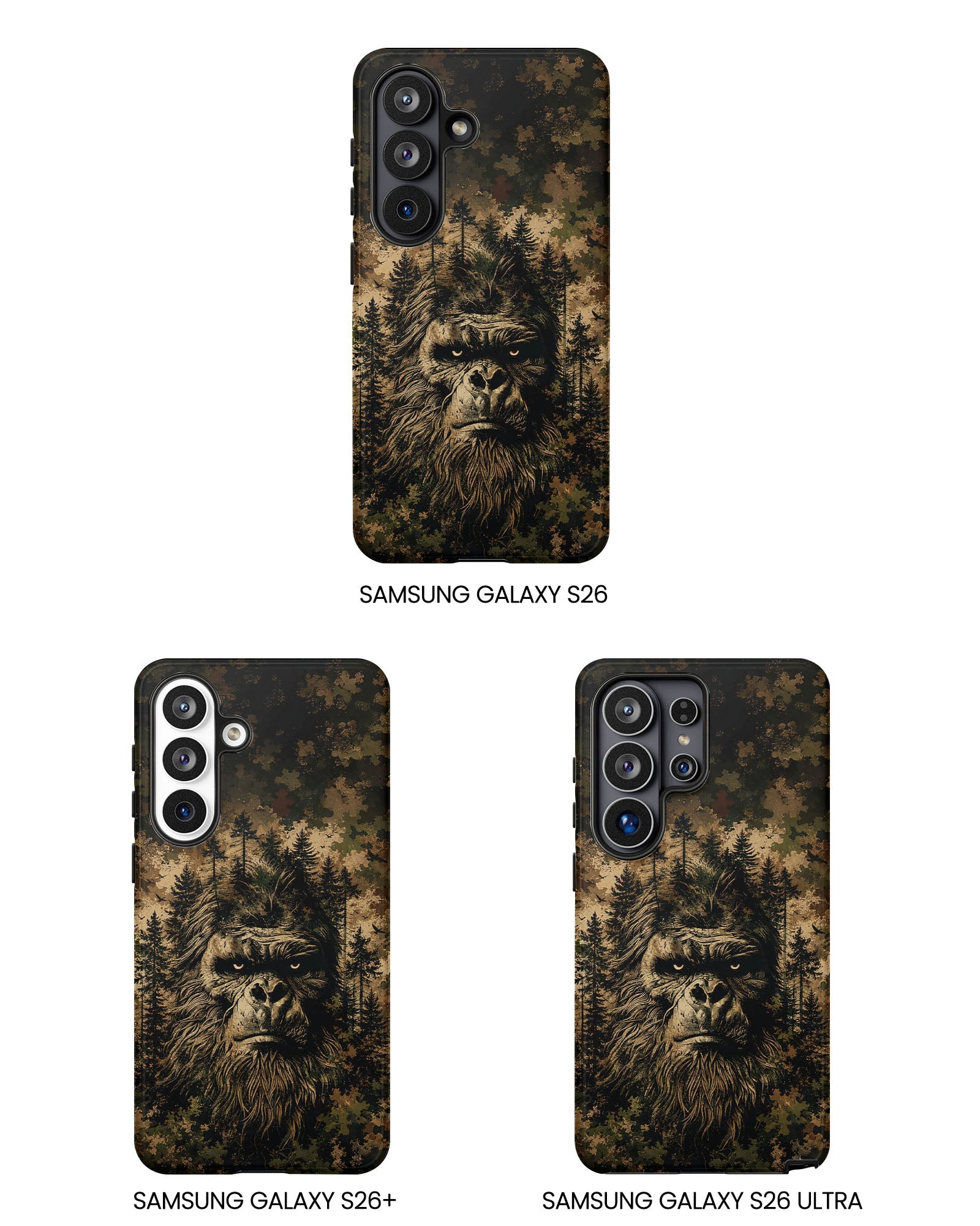 BIGFOOT IN THE FOREST CAMOUFLAGE PHONE CASE  - TLNT2105264