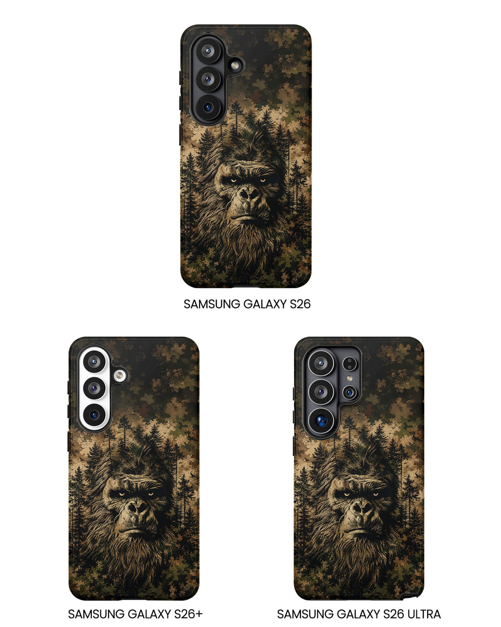 BIGFOOT IN THE FOREST CAMOUFLAGE PHONE CASE  - TLNT2105264