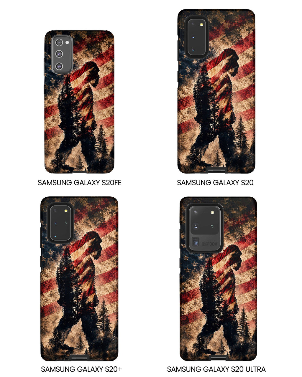 BIGFOOT IN THE FOREST STARS & STRIPES PHONE CASE  - TLHN2105264