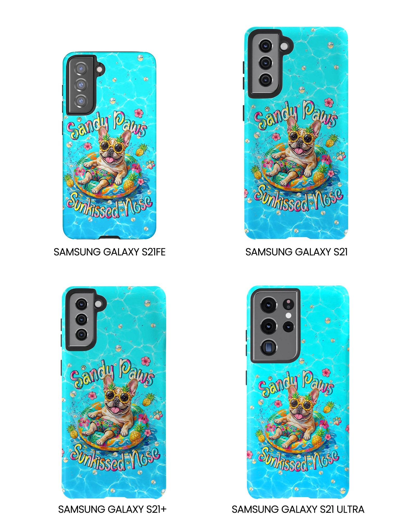 SANDY PAWS SUNKISSED NOSE FRENCH BULLDOG PHONE CASE  - TLHN2005264