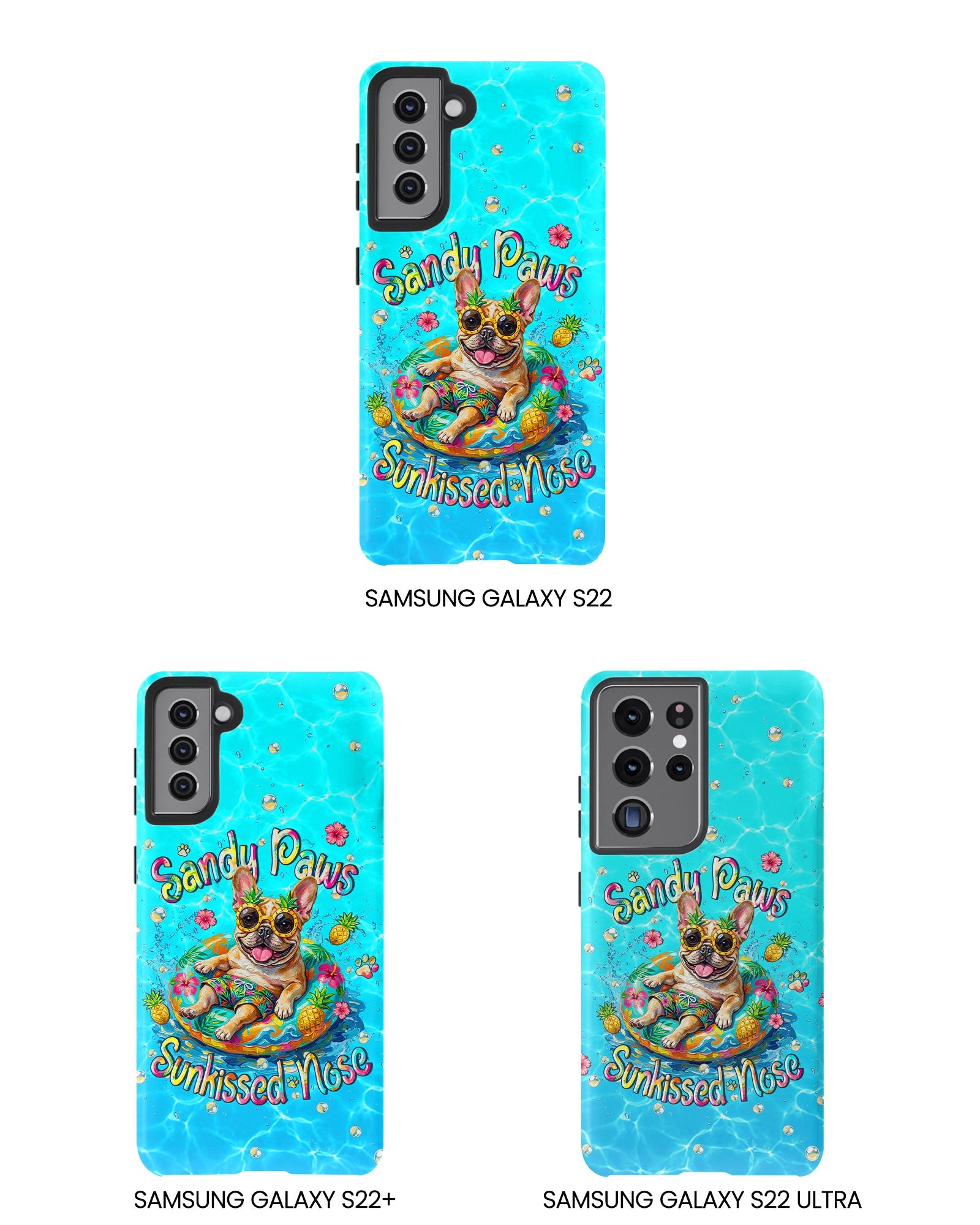 SANDY PAWS SUNKISSED NOSE FRENCH BULLDOG PHONE CASE  - TLHN2005264