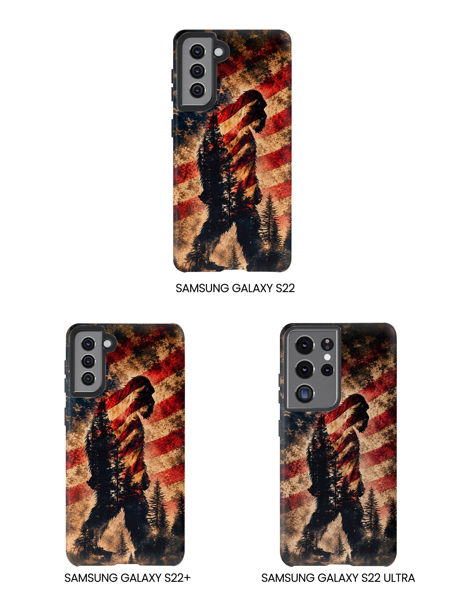 BIGFOOT IN THE FOREST STARS & STRIPES PHONE CASE  - TLHN2105264