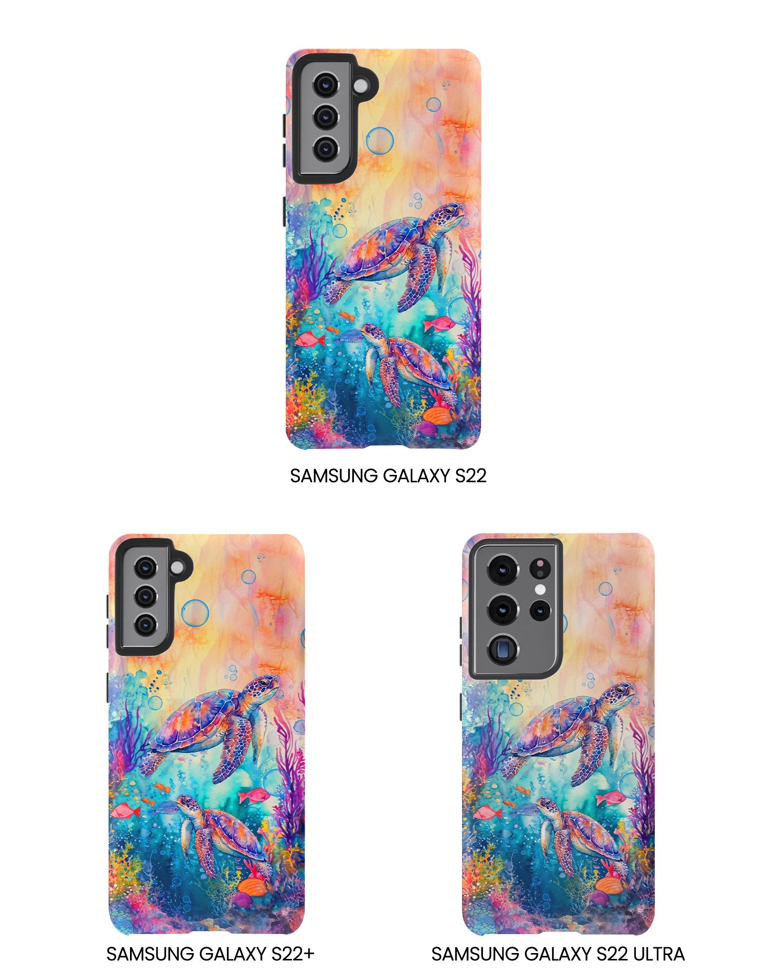TWO SEA TURTLES UNDERSEA PHONE CASE  - TLHN1805264