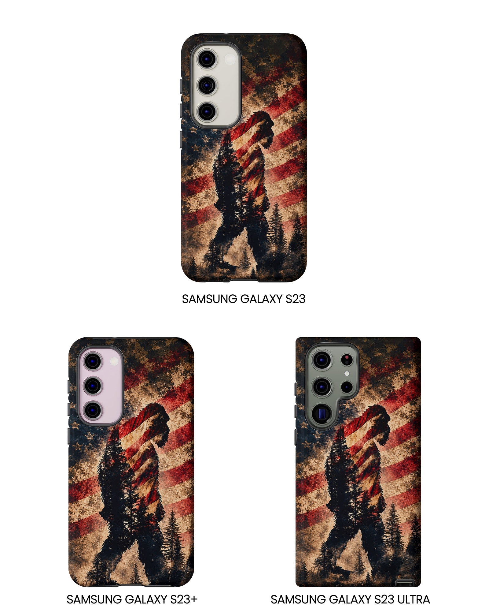 BIGFOOT IN THE FOREST STARS & STRIPES PHONE CASE  - TLHN2105264