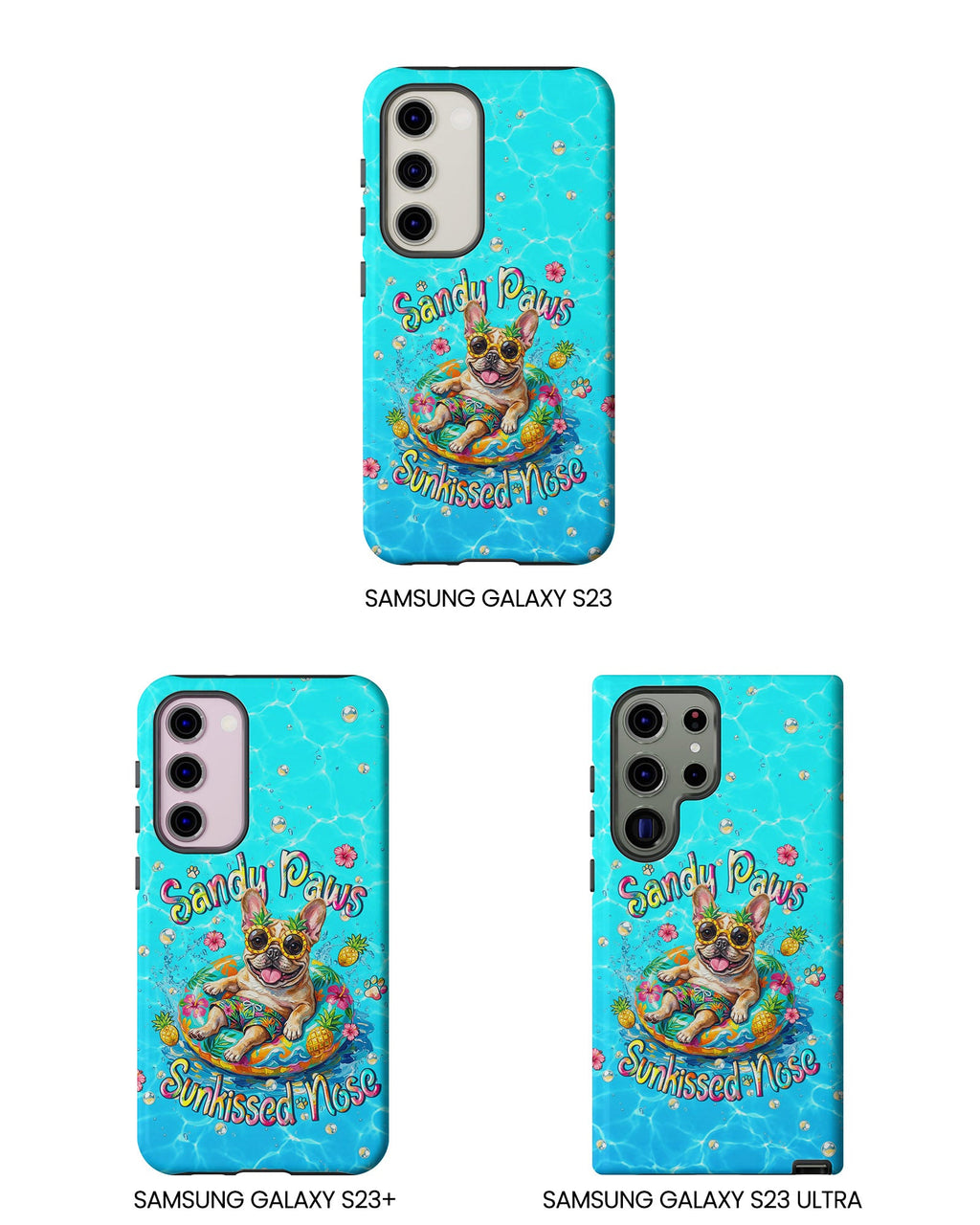 SANDY PAWS SUNKISSED NOSE FRENCH BULLDOG PHONE CASE  - TLHN2005264
