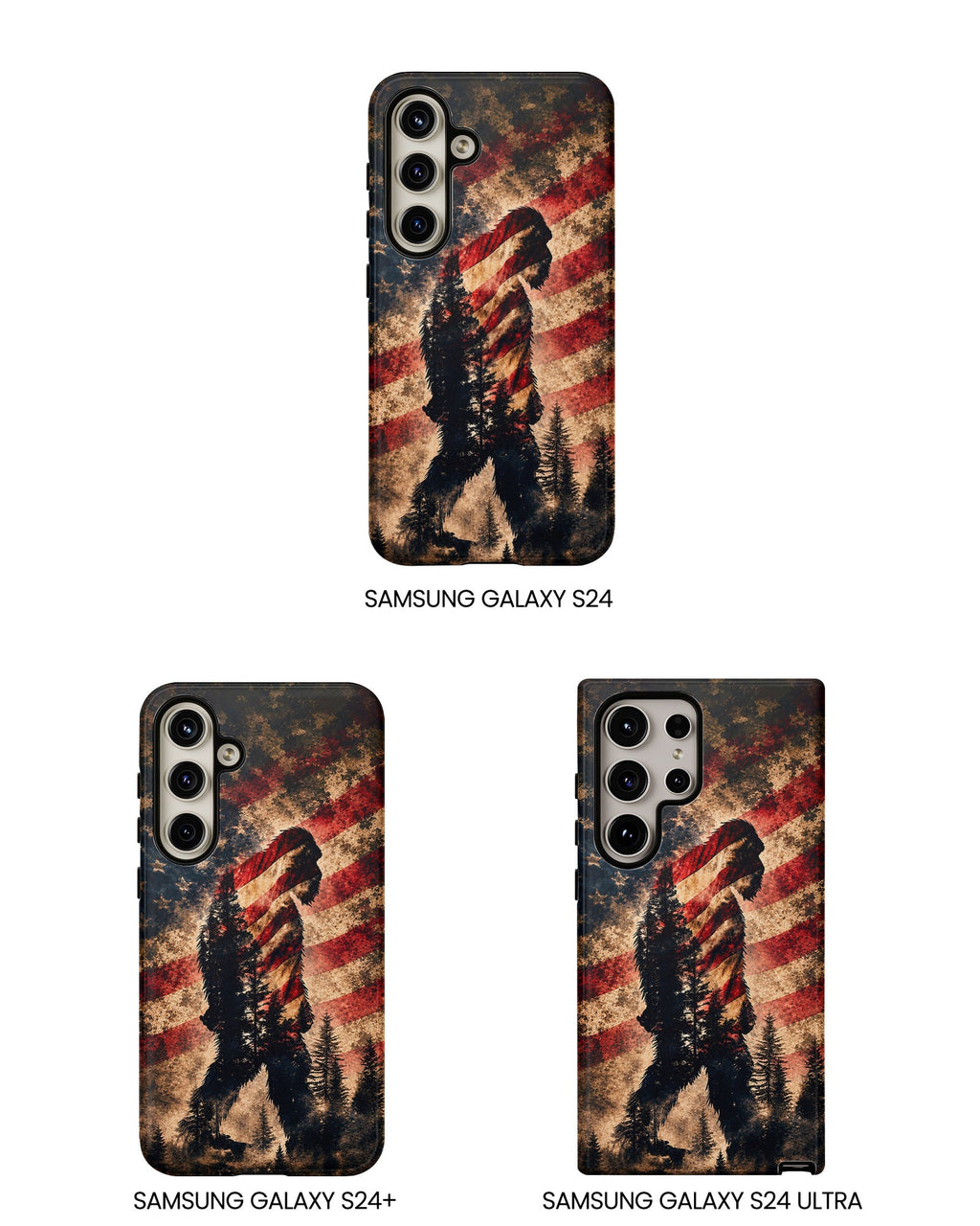 BIGFOOT IN THE FOREST STARS & STRIPES PHONE CASE  - TLHN2105264