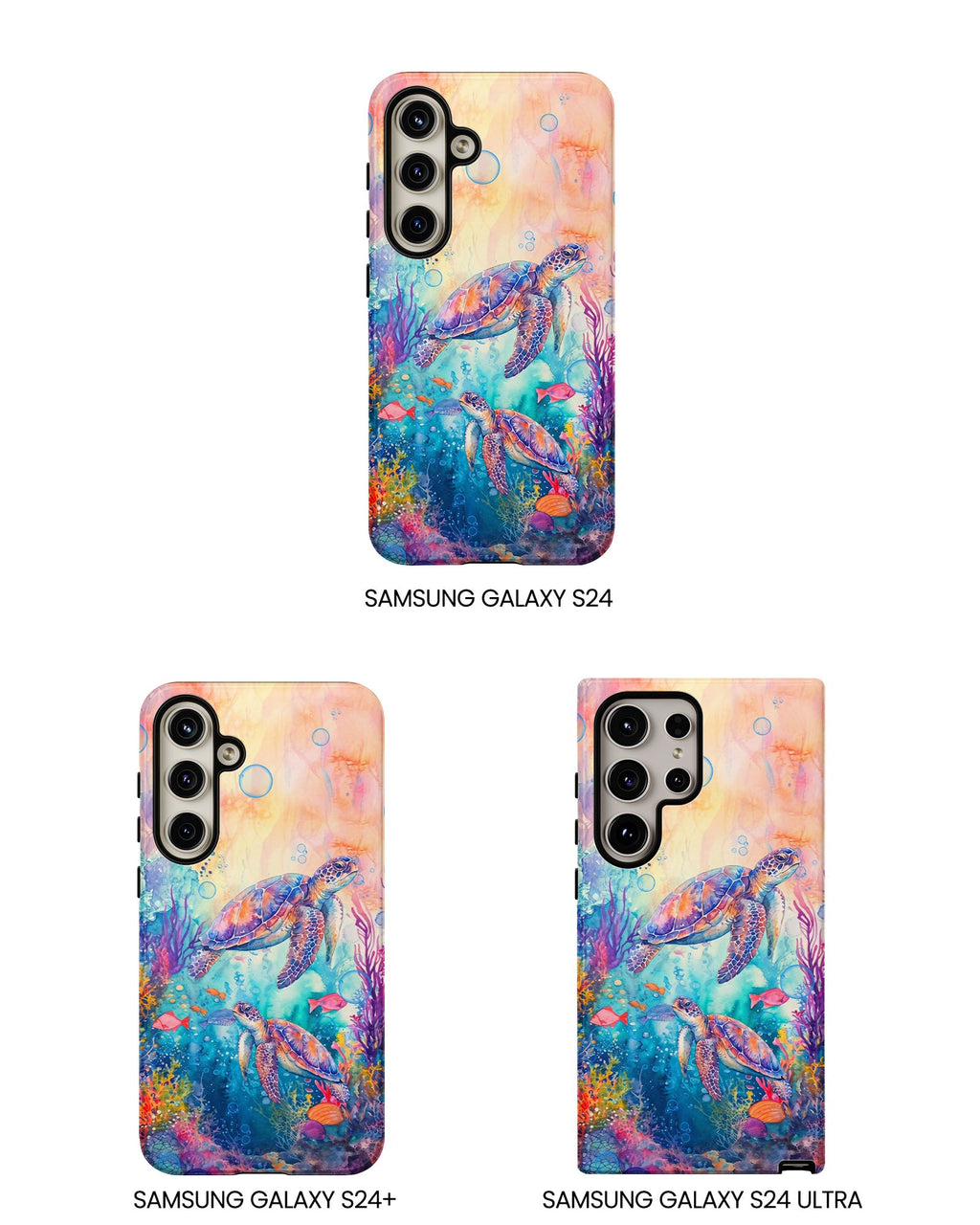 TWO SEA TURTLES UNDERSEA PHONE CASE  - TLHN1805264