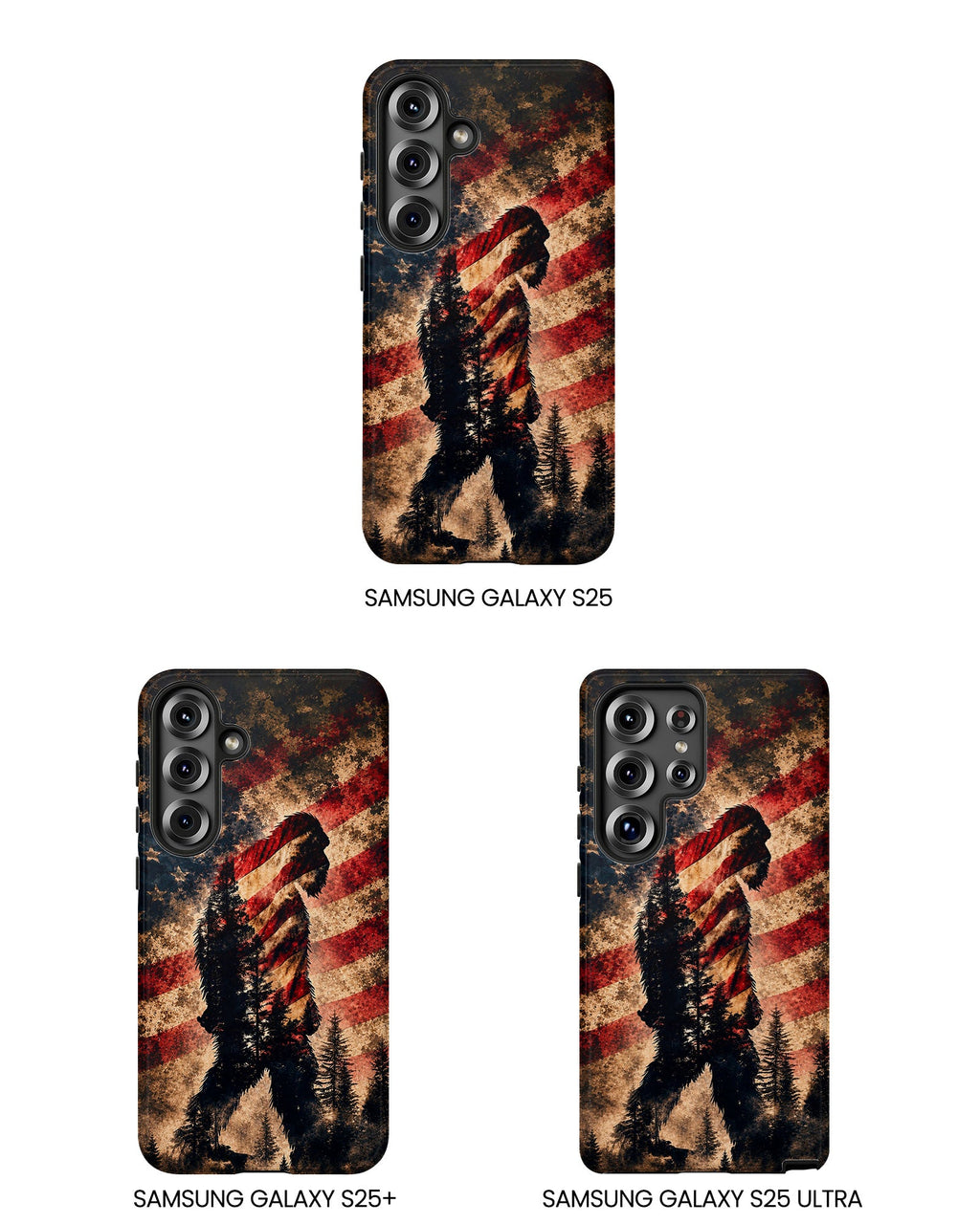 BIGFOOT IN THE FOREST STARS & STRIPES PHONE CASE  - TLHN2105264