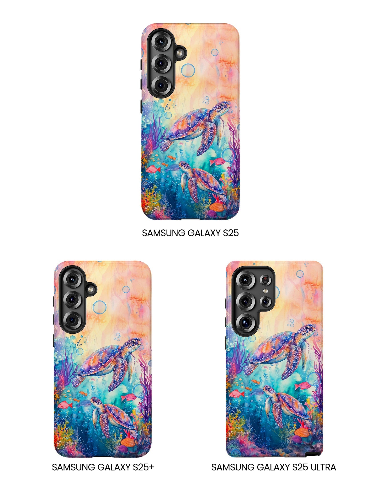 TWO SEA TURTLES UNDERSEA PHONE CASE  - TLHN1805264