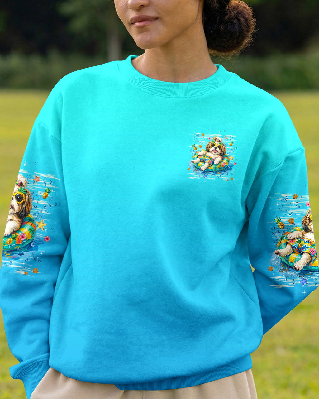 SMELL THE SEA FEEL THE BREEZE SHIH TZU DOG ALL OVER PRINT - TLHN0506263