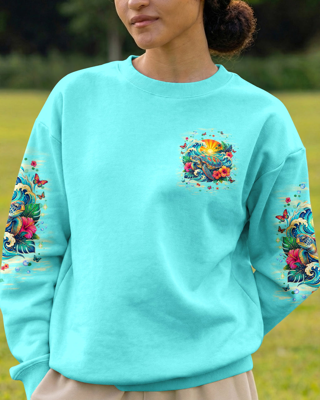 SALTWATER HEALS EVERYTHING TURTLE ALL OVER PRINT  - TLNT1704261