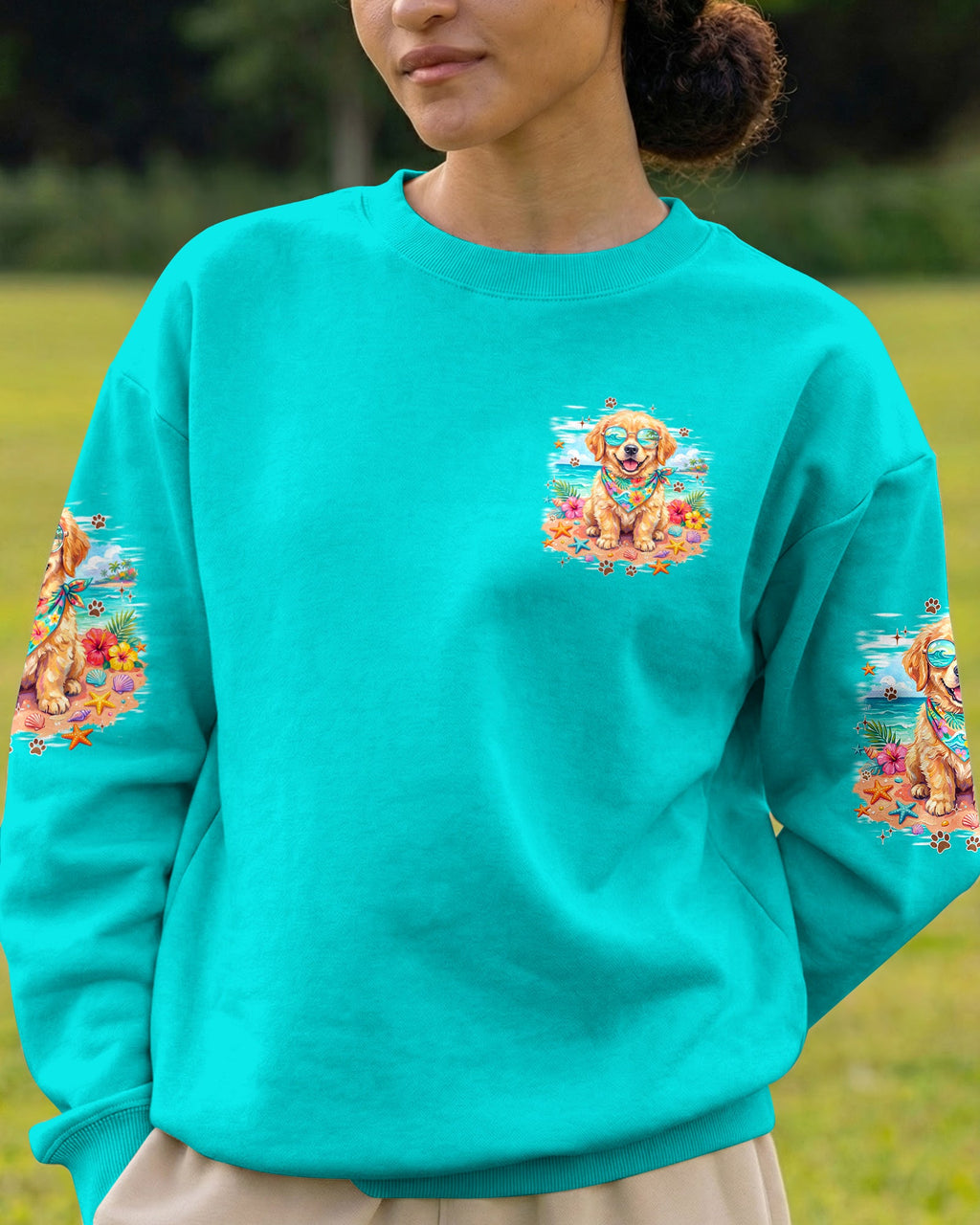 I WAS MADE FOR SUNNY DAYS GOLDEN RETRIEVER DOG ALL OVER PRINT - TYPQ2105263