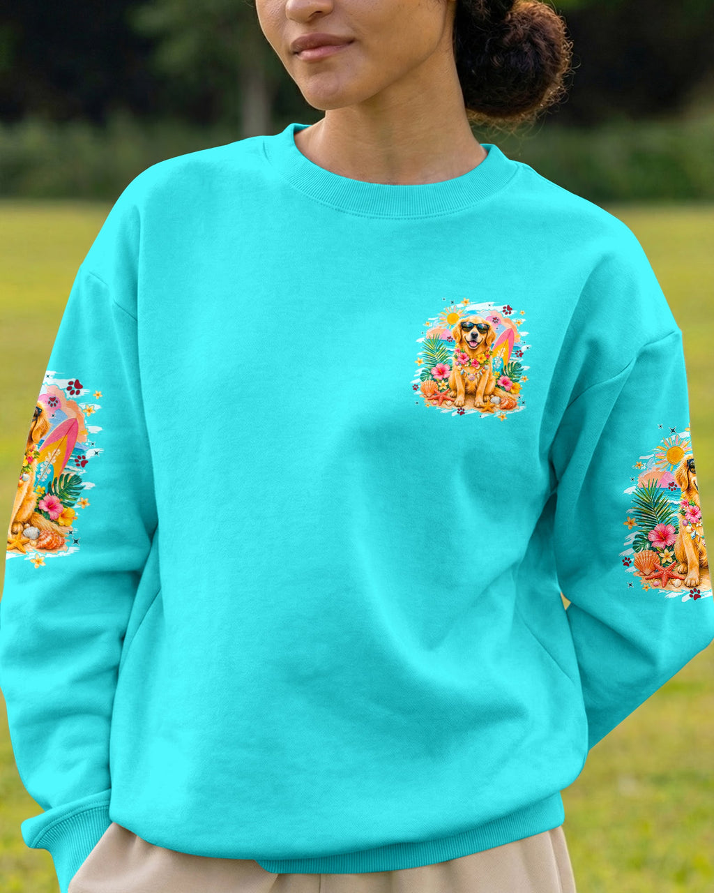 I'M ON ISLAND TIME GOLDEN RETRIEVER DOG ALL OVER PRINT - TYPQ1206263